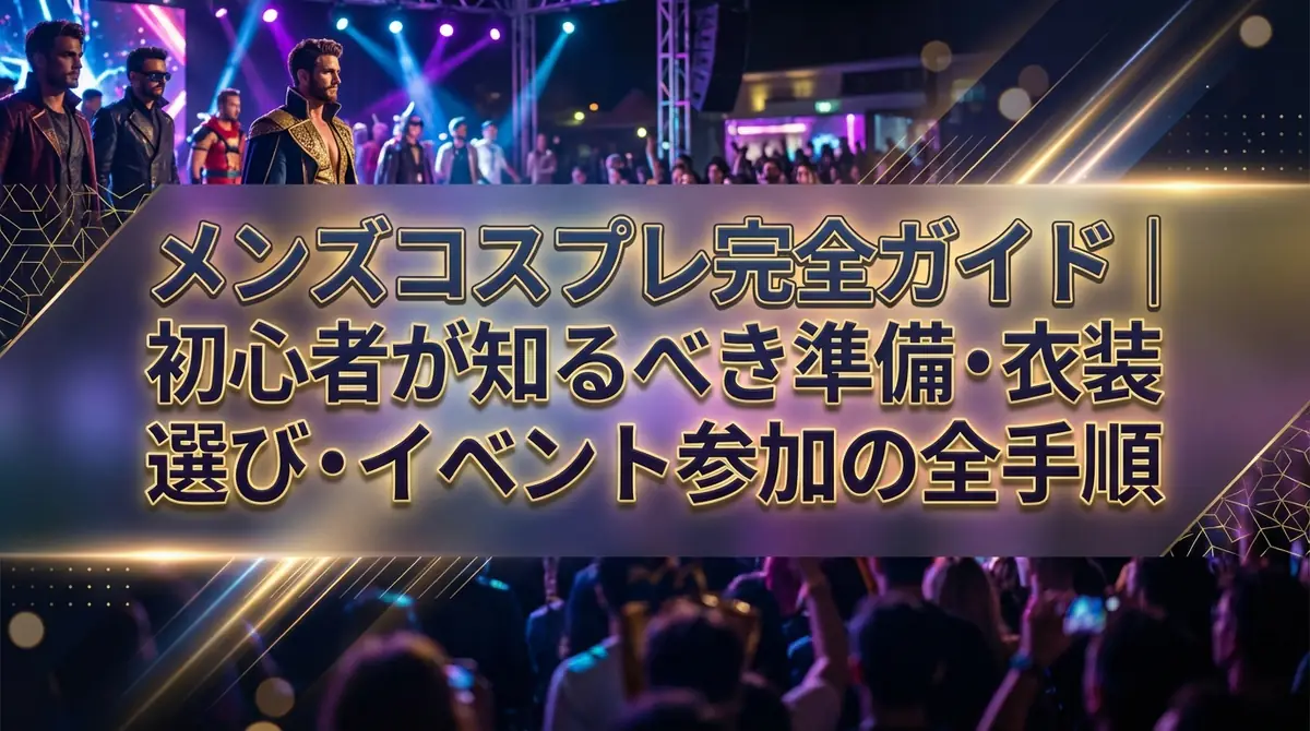 メンズコスプレ完全ガイド|初心者が知るべき準備・衣装選び・イベント参加の全手順