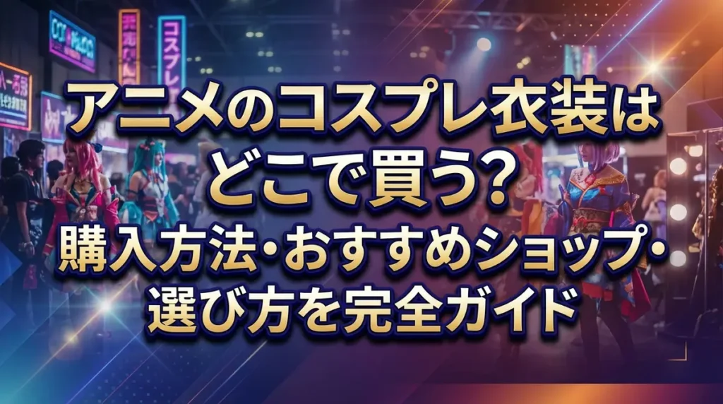 アニメのコスプレ衣装はどこで買う？購入方法・おすすめショップ・選び方を完全ガイド