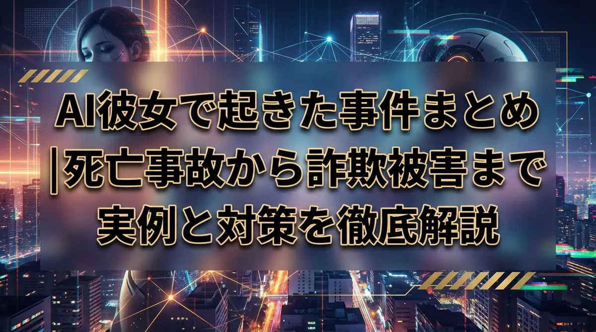 AI彼女で起きた事件まとめ｜死亡事故から詐欺被害まで実例と対策を徹底解説