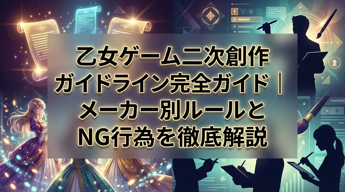 乙女ゲーム二次創作ガイドライン完全ガイド|メーカー別ルールとNG行為を徹底解説